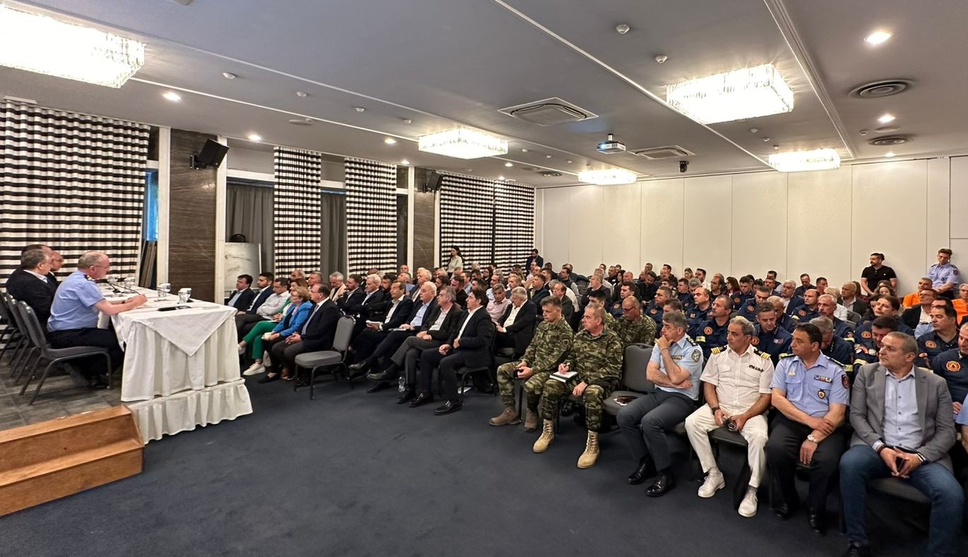 Ευρεία σύσκεψη υπό τον Υπουργό Κλιματικής Κρίσης και Πολιτικής Προστασίας Γιάννη Κεφαλογιάννη για την προετοιμασία της αντιπυρικής περιόδου στην Κρήτη